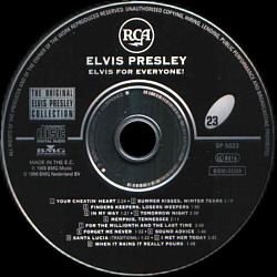 Elvis For Everyone -  The Original Elvis Presley Collection Vol. 23 - EU 1996 - BMG SP 5023 - Elvis Presley CD