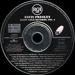 Elvis' Golden Records Volume 4 - The Original Elvis Presley Collection Vol. 28 - EU 1996 - BMG SP 5028 - Elvis Presley CD