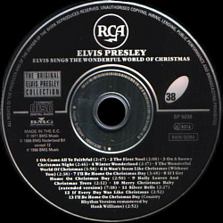 Elvis Sings The Wonderful World Of Christmas - The Original Elvis Presley Collection Vol. 38 - EU 1996 - BMG SP 5038 - Elvis Presley CD