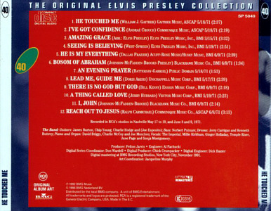 He Touched Me - The Original Elvis Presley Collection Vol. 40 - EU 1996 - BMG SP 5040 - Elvis Presley CD