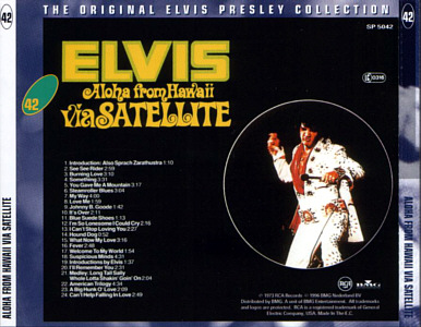 Aloha From Hawaii via Satellite - The Original Elvis Presley Collection Vol. 42 - EU 1996 - BMG SP 5042 - Elvis Presley CD