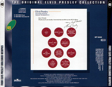 From Elvis Presley Boulevard, Memphis, Tennessee - The Original Elvis Presley Collection Vol. 49 - EU 1996 - BMG SP 5049 - Elvis Presley CD
