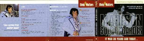 It Was 35 Years Ago... Madison Square Garden - Elvis Matters - Elvis Presley Fanclub CD