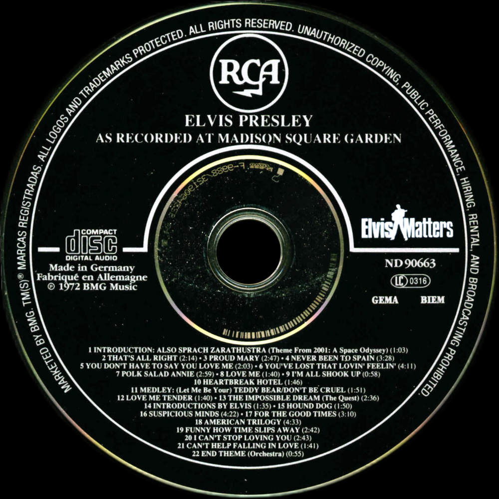 It Was 35 Years Ago... Madison Square Garden - Elvis Matters - Elvis Presley Fanclub CD