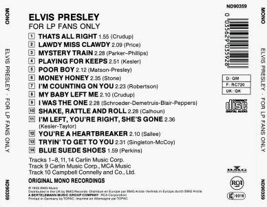 For LP Fans Only - Gracleland Collector Box Belgium BMG - Elvis Presley CD