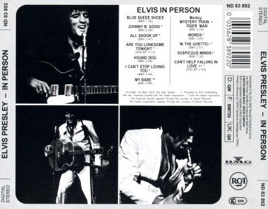 In Person At The International Hotel, Las Vegas, Nevada - Gracleland Collector Box Belgium BMG - Elvis Presley CD