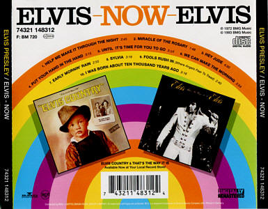 Elvis Now - BMG 74321 148312 - Germany 1996 - Elvis Presley CD