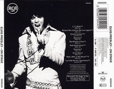 On Stage - February, 1970 - Gracleland Collector Box Belgium BMG - Elvis Presley CD