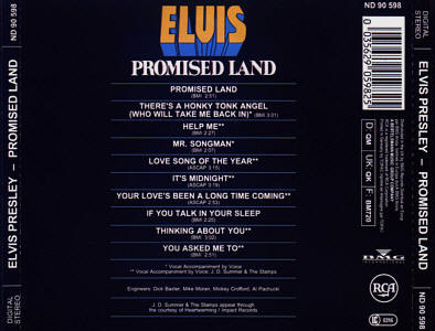 Promised Land - Germany 1994 - BMG ND 90598 - Elvis Presley CD