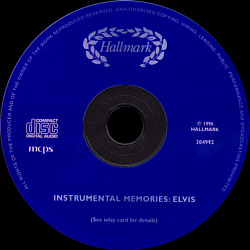 Instrumental Memories - Hallmark Music - Elvis Presley CD