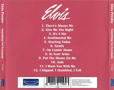 Something For Everybody (Original Recording) - Hallmark Music - Elvis Presley CD