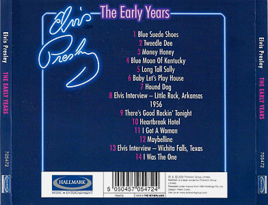 The Early Years - Hallmark Music - Elvis Presley CD