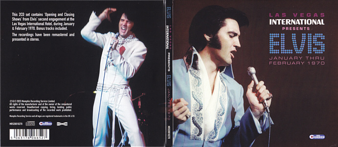Las Vegas International Presents Elvis - January Thru February 1970 - Memphis Recording Service (MRS Camden) - Elvis Presley CD