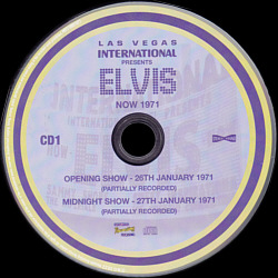 Las Vegas International Presents Elvis - Now 1971 - Memphis Recording Service (MRS) - Elvis Presley CD