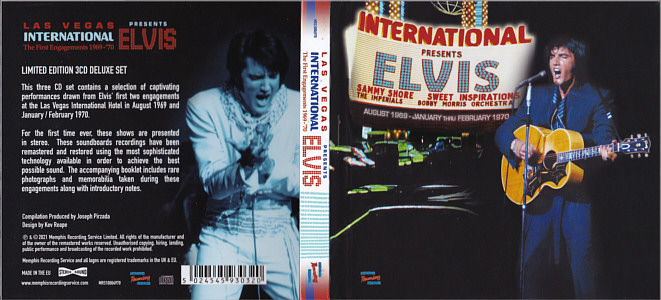 Las Vegas International - The First Engagements 1969-70 - Memphis Recording Service (MRS) - Elvis Presley CD