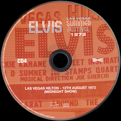 Las Vegas Summer Festival 1972 - Memphis Recording Service (MRS) - Elvis Presley CD