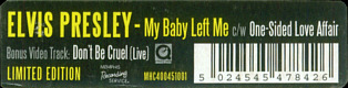 My Baby Left Me - Memphis Recording Service (MRS) - Elvis Presley CD