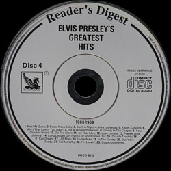 Elvis Presley's Greatest Hits - Reader's Digest  RDCD 8012 - South Africa - Elvis Presley CD