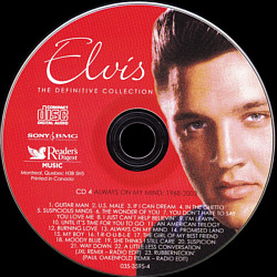 The Definitive Collection (4CD) - Reader's Digest / Sony-BMG 035-3595- Canada 2008 - Elvis Presley CD
