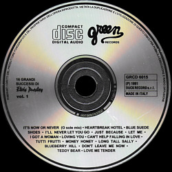 16 Grandi Successi - Vol. 1 (Green Records - Duck Records Italy 1991) - Elvis Presley Various CDs
