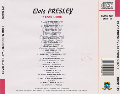 16 Rock 'n Roll  (Duck Record) - Elvis Presley Various CDs