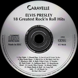 18 Greatest Rock 'n Roll Hits (Caravelle ST 9018) - Elvis Presley Various CDs