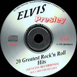 20 Greatest Rock & Roll Hits - Elvis Presley Various CDs