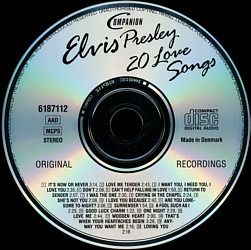 20 Love Songs - Elvis Presley Various CDs