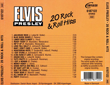 20 Love Songs - Elvis Presley Various CDs