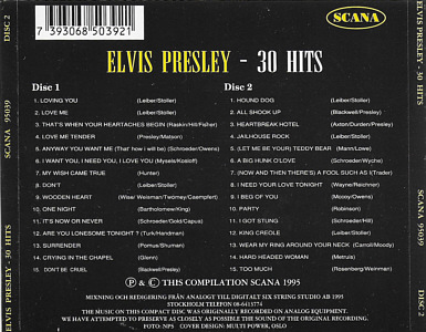30 Hits - Elvis Presley Various CDs