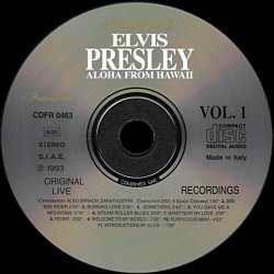 Aloha From Hawaii Vol. 1 (Fremus) - Elvis Presley Various CDs