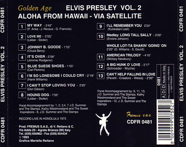 Aloha From Hawaii Vol. 2 (Fremus) - Elvis Presley Various CDs