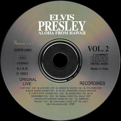 Elvis Presley Various CDs Aloha From Hawaii Vol. 2 (Fremus) - Elvis Presley Various CDs