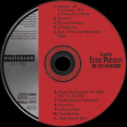 Early Elvis Presley (Musicolor 311 1103 - Germany 1992) - Elvis Presley Various CDs