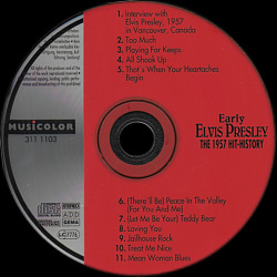 Elvis Presley Various CDs Early Elvis Presley (Musicolor 311 1103 - Germany 1992) - Elvis Presley Various CDs