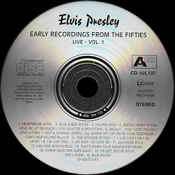 Elvis Presley Various CDs Early Recordings From The Fifties - Germany 1991 - Elvis Presley Various CDs