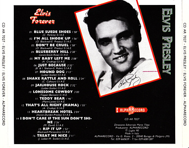 Elvis Forever - AlphaRecord CD AR 7027 - Elvis Presley Various CDs