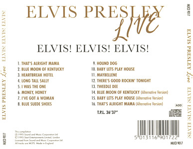 Elvis Presley Various CDs Elvis Presley Live - Elvis! Elvis! Elvis - 1995 - Start Entertainment - Elvis Presley Various CDs