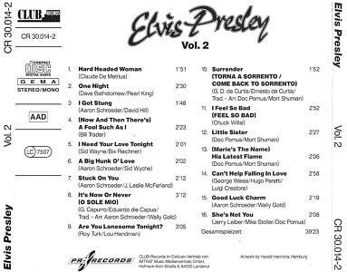 Elvis Presley Volume 1- 3 - 3 CD Box - Elvis Presley Various CDs