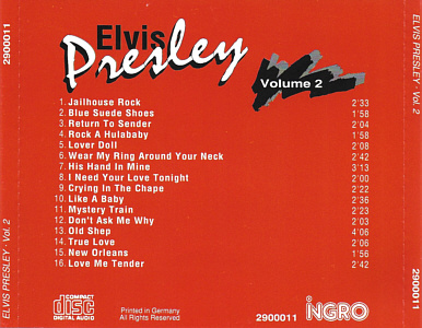 Elvis Presley Various CDs Elvis Presley Nummer 2 (Ingro) - Elvis Presley Various CDs