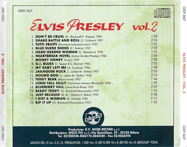 Elvis Presley Various CDs Elvis Presley Vol. 2 (More Record Italy 1991) - Elvis Presley Various CDs