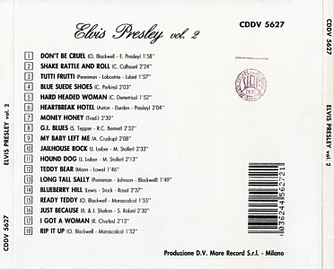 Elvis Presley Various CDs Elvis Presley Vol. 2 (More Record Italy 1995) - Elvis Presley Various CDs