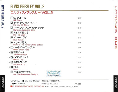 Elvis Presley Various CDs Elvis Presley Vol 2 - G.I. Blues (Japan 1990) - Elvis Presley Various CDs
