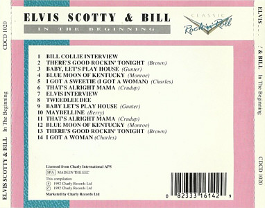 Elvis Presley Various CDs Elvis Scotty & Bill - In The Beginning (Charly Records Netherlands 1992) - Elvis Presley Various CDs