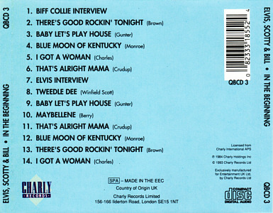 Elvis Scotty & Bill - In The Beginning (1993)  - Elvis Presley Various CDs