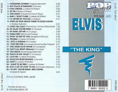 Elvis Presley Various CDs Elvis "The King" - Pop forever (Eagle Music Netherlands 1993) - Elvis Presley Various CDs