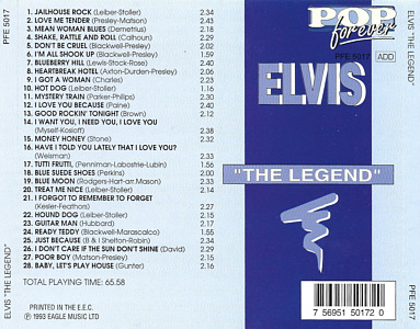 Elvis Presley Various CDs Elvis "The Legend" - Pop forever (Eagle Music Netherlands 1993) - Elvis Presley Various CDs