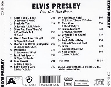 Fun, Hits And Music -  Elvis Presley Various CDs