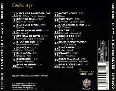 Elvis Presley Vol. 3 - Golden Age - Elvis Presley Various CDs