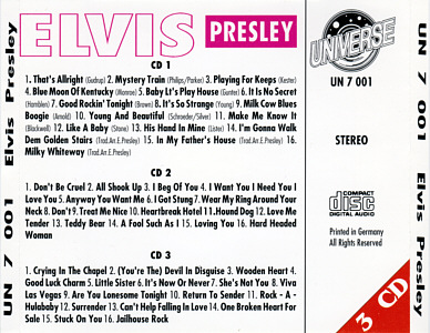Good Rocking Tonight (Universe UN 7001 - 3 CD Set) - Elvis Presley Various CDs